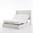Caron Upholstered Wingback Bed With Adjustable Base Bundle Set