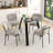 Costway 35.5" Round Glass Dining Table For 4 With Tempered Glass Tabletop Rubber Wood Frame-309604958