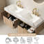 Meuble-lavabo mural de luxe de style Mid-Century