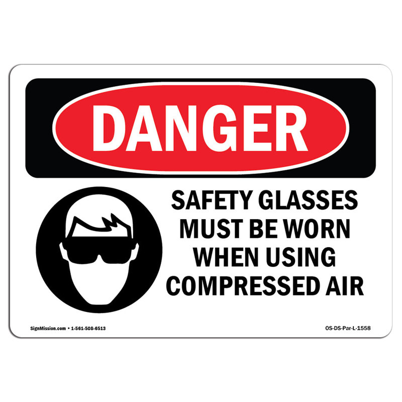 Panneau de protection contre le danger OSHA, H 18 po x l 24 po x P 0,1 po