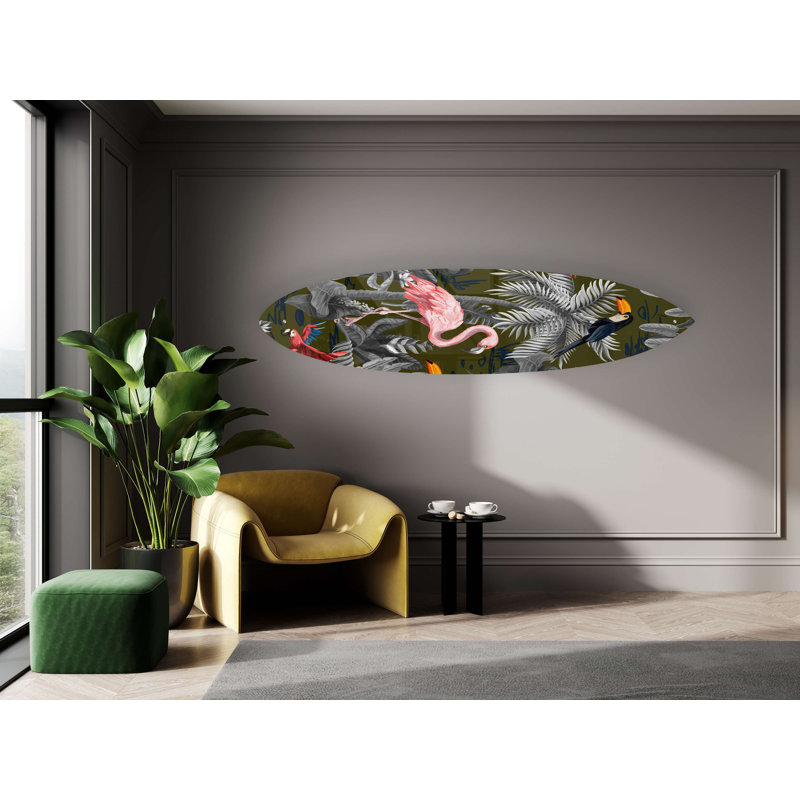 Décoration murale oiseaux exotiques