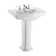 Clayton 27" Tall Vitreous China Rectangular Pedestal Bathroom Sink with Overflow