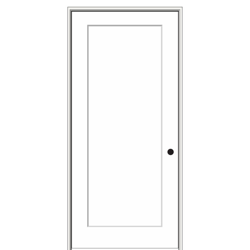 Porte standard en bois manufacturé à panneau 1-Panel, 30 po x 80 po, Côté gauche