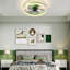 Ceiling Fans With Lights Dimmable LED Embedded Installation Of Thin Modern Ceiling Fans(Green)-104019418