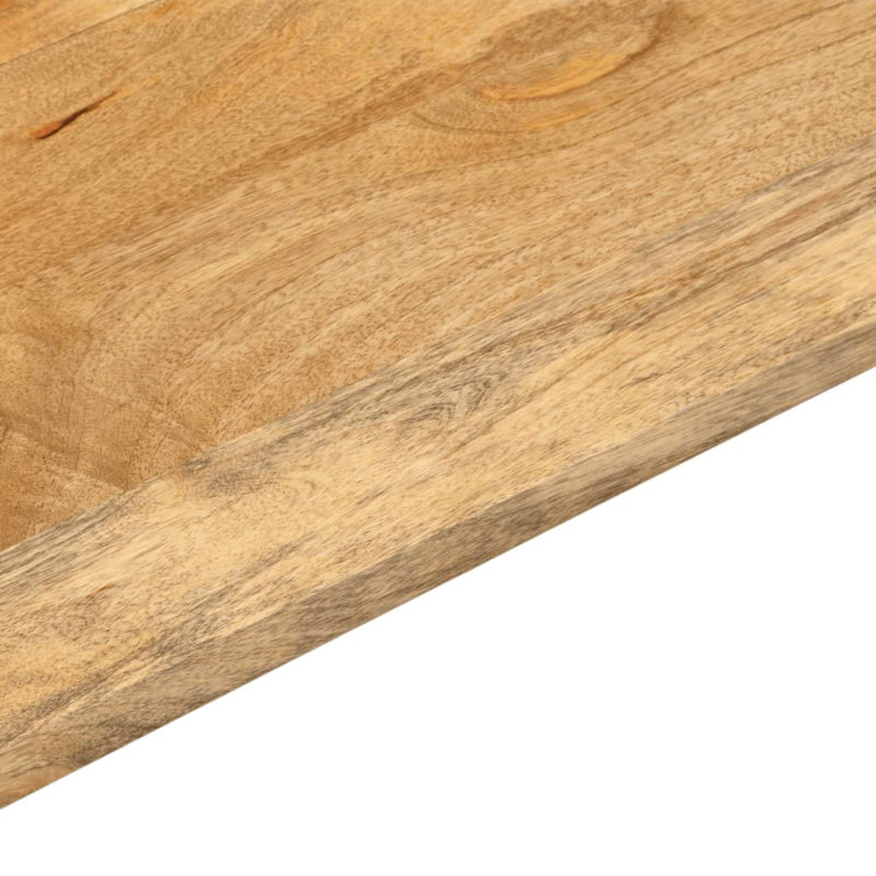 Plateau de table en bois massif de manguier, Naturel, H 1,5 po x l 23,6 po x P 23,6 po