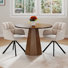 Ensemble de tables de salle à manger rondes de style Mid-Century avec chaises pivotantes