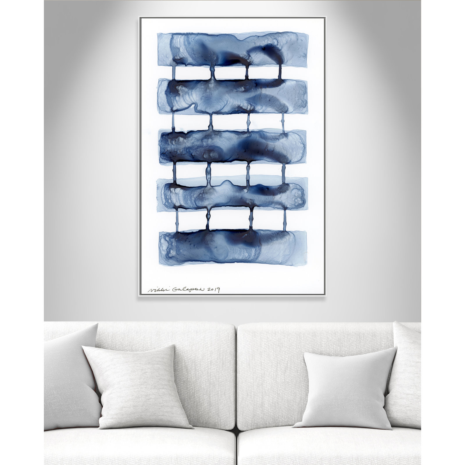 Stitched Together I by Nikki Galapon - Solid Wood Rectangle Print Single Piece Item on Canvas, 61.5" H x 41.5" W x 2" D