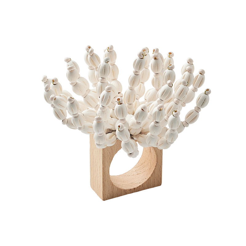 Reed Napkin Ring, White
