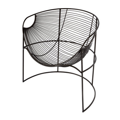 Fauteuil d'appoint ovale en fer l 30 po Keyleen