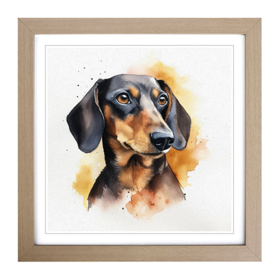 Dachsund Watercolour No.1 - Framed Print