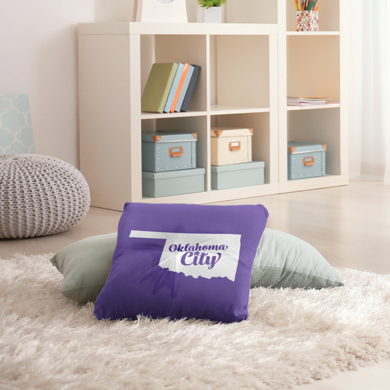 Coussin de plancher touffeté, 26 po x 26 po, Mauve, Oklahoma City