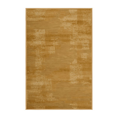 Machine Washable Abstract Brown Area Rug