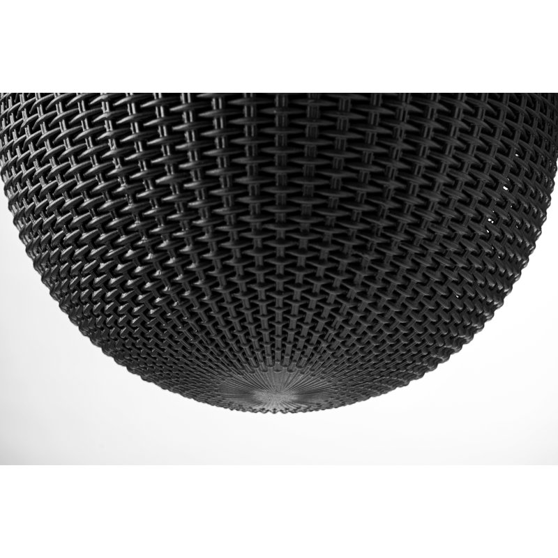 Ensemble de 2 pots à fleurs suspendus en résine, Anthracite