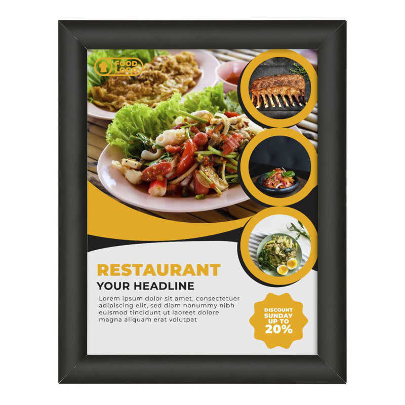 Snap Poster Frame, 8.5" W x 11" H