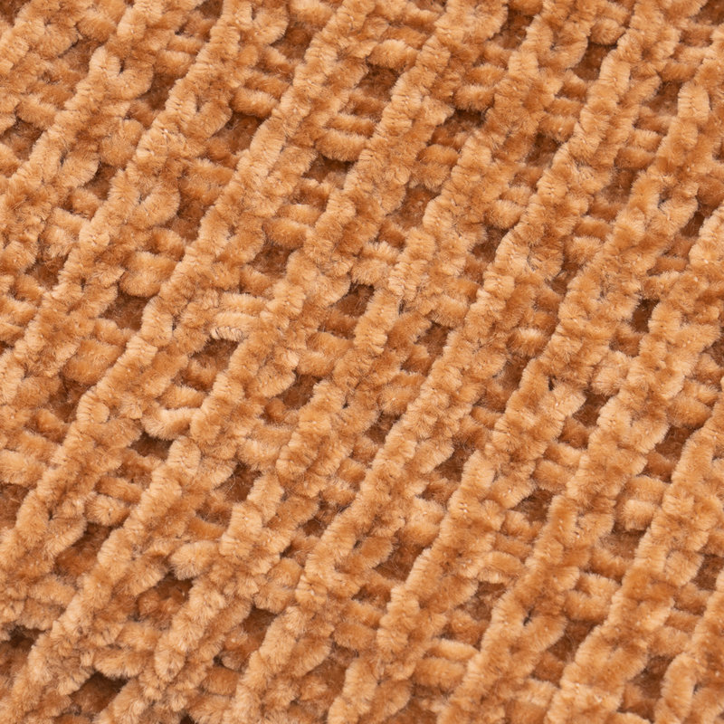 Amor Waffle Knitted Throw Blanket, Ginger