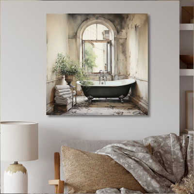 Bath Monochrome Of Tranquility II - Laundry Wall Art