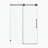 60x60" Fixed & Sliding Shower Door, Round Tube Hardware, Round Tube Hardware, Clear Glass Shower Door, 3/8″ (10mm) SGCC Tempered Glass, Stainless Steel, Matte Black
