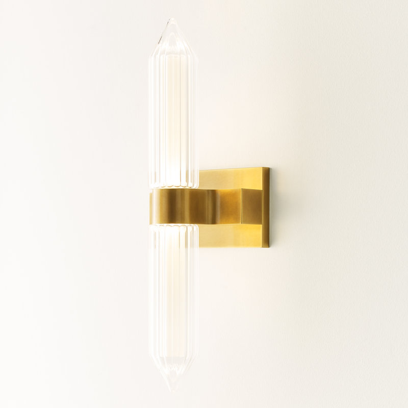 Langston 1 - Light LED Armed Sconce, Plated Brass