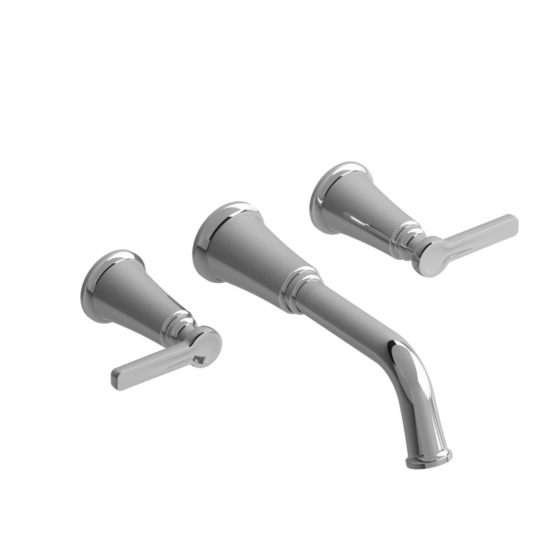 Robinet de lavabo mural Momenti, Doré brossé / noir, En forme de J