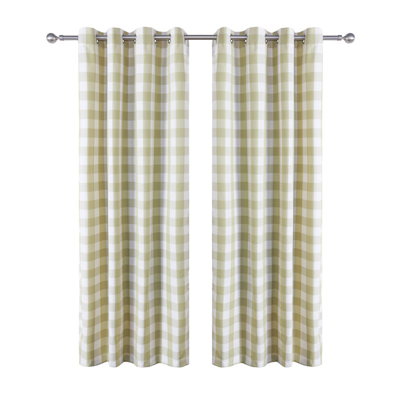 Panneau de rideau simple Hoop , L 52 po x L 84 po, Bleu