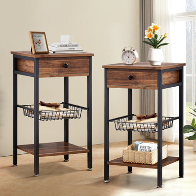 Ensemble de tables de bout avec rangement Chardip