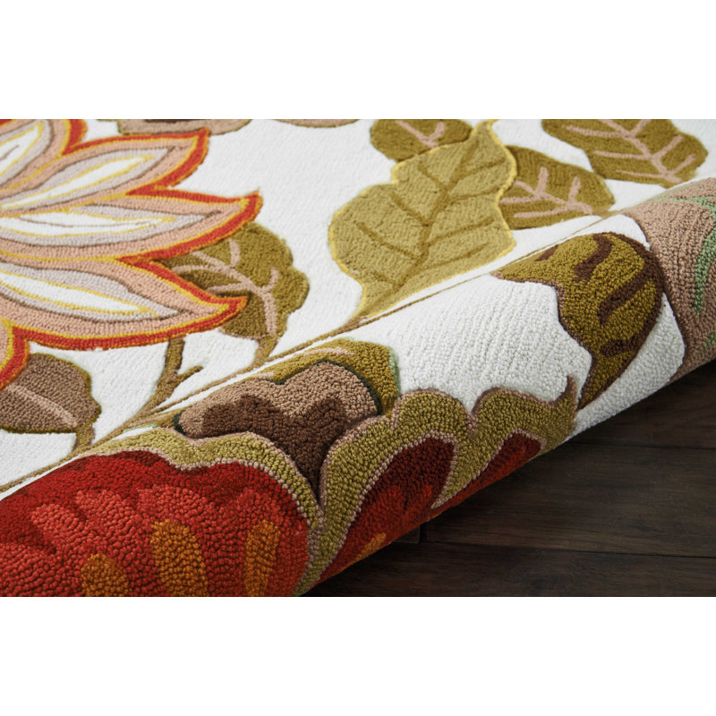 Floral Hand Woven Area Rug, Runner 69 x 244cm