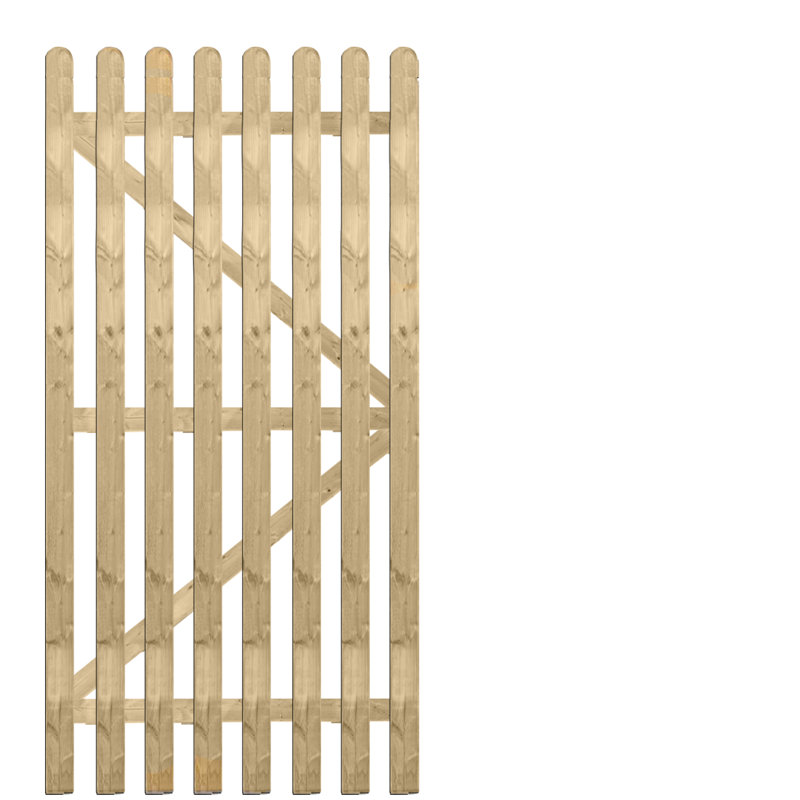 Deziree Pressure Treated (Tanalised) Wood Gate, 150cm H x 90cm W x 5.2cm D