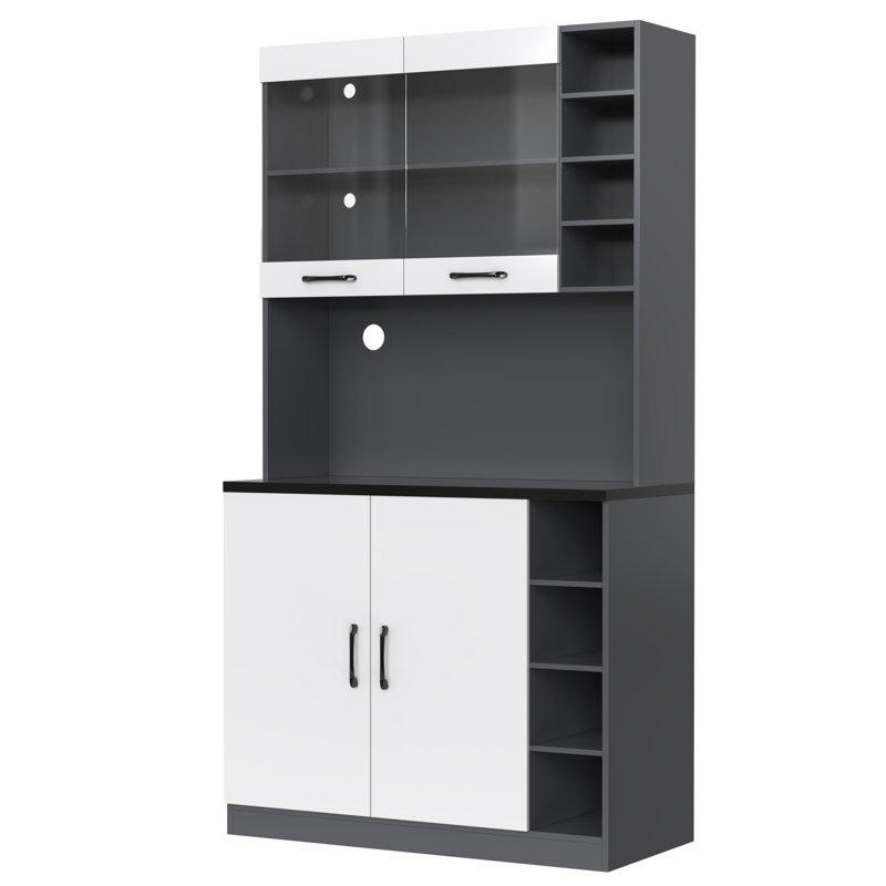 Dining Hutch Welsh Dresser, White/Black