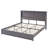 47.2"H Farmhouse King Size Bed with 2 Drawers & Bookcase Headboard, Gray-498611787-498611799