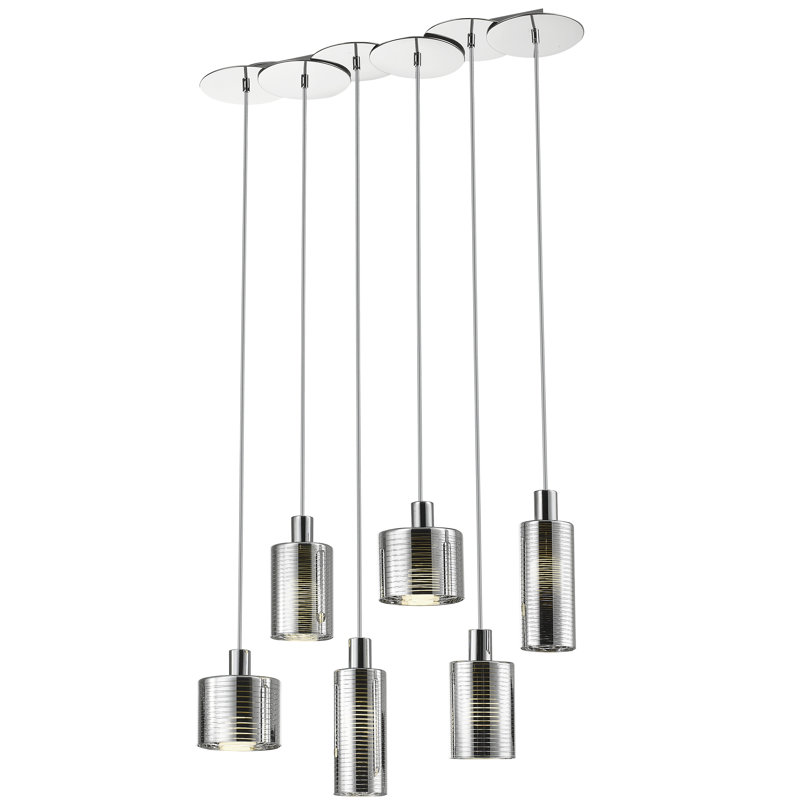Luminaire suspendu cylindrique à 6 lumières Villebois