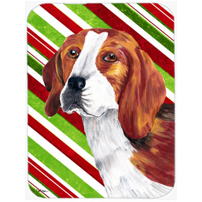 Planche à découper en verre de noël east urban home beagle