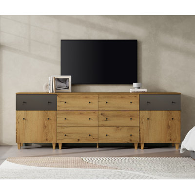 3-In-1 TV Stand Cabinets With Doors And Drawers For 100+ Inches Tvs