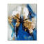 Indigo éveillé abstrait en bleu et or II - Peinture abstraite horloge murale moderne-99637911
