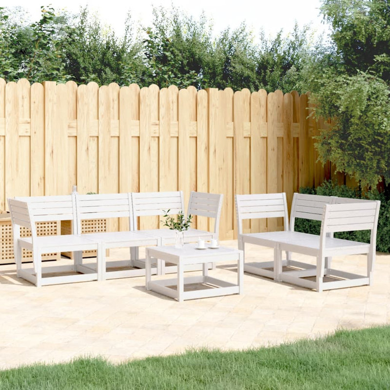 Alpen Home 5 Piece Garden Sofa Set Solid Wood Pine, White