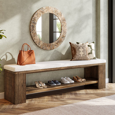 Polyester Upholstered Storage Bench