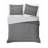 Borghese Roma Coventry Jacquard Duvet Cover Set – Luxury Textured Bedding with Microfiber Reverse, Grey-121900629