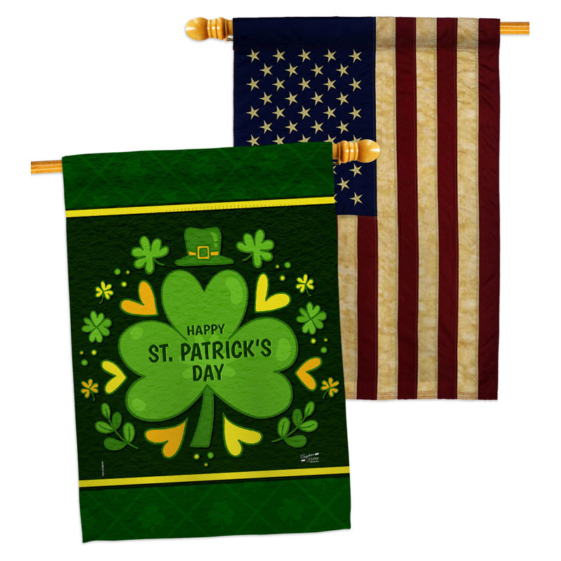 Drapeau de maison à 2 côtés en polyester / mélange de polyester 40 x 28 po