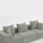 Modular 3-Seat Sectional Sofa, All-Foam Deep-Seat Couch With Plush Textured Chenille, Compressed Shipping & Tool-Free Setup, Low-Profile Design For Small Spaces, 111" W × 37" D × 23.6" H-Light Green-283939578