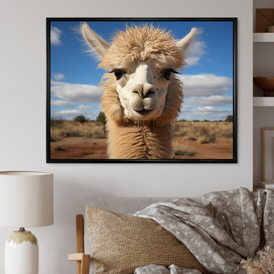 «Alpaca Vibrant Portrait I», reproduction sur toile