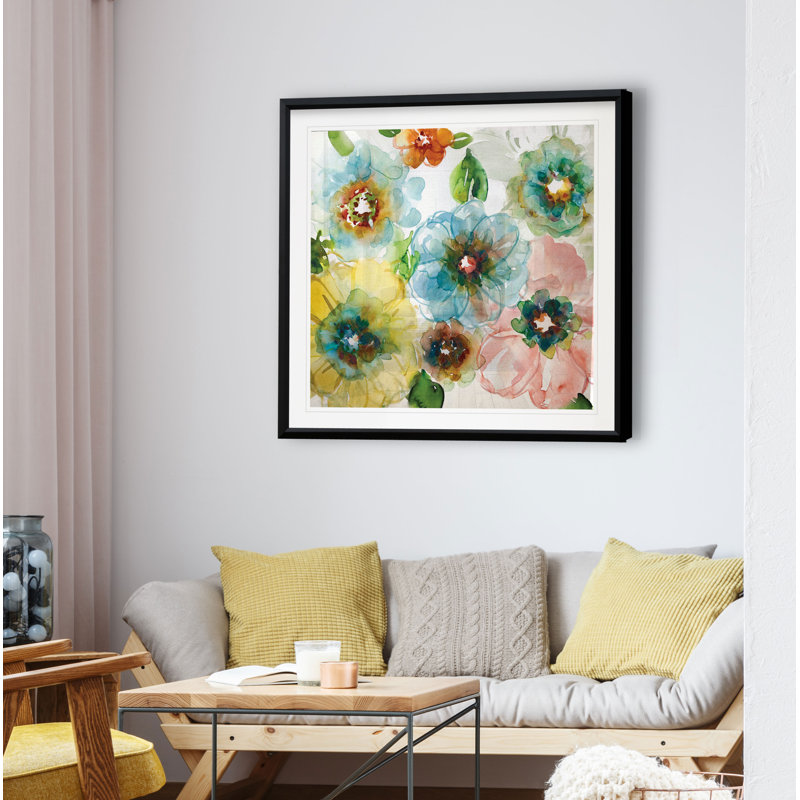 «Blooming of Spring II» - reproduction, H 30,5 po x l 30,5 po x P 1,5 po, Cadre plastique noir