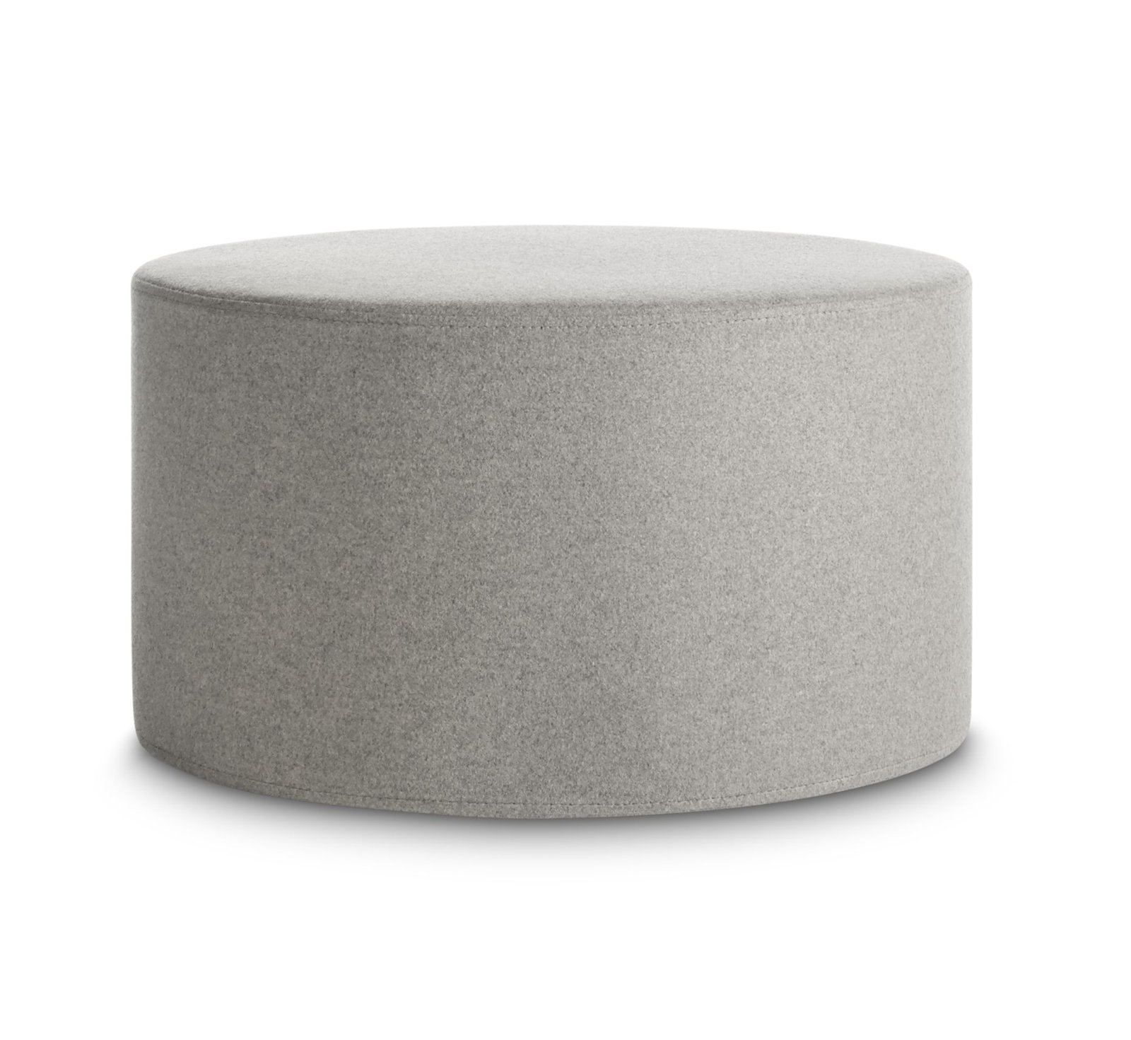 Bumper Upholstered Ottoman, Vesper Light Gray