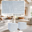  Repose-pieds Soft Cube - tissu bleu à fines rayures-1321576799