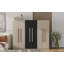 Rangement à 6 portes pour garde-robe en bois pour chambre à coucher, avec 2 tiroirs à l'intérieur