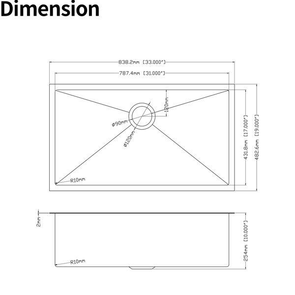 Dimensions du produit