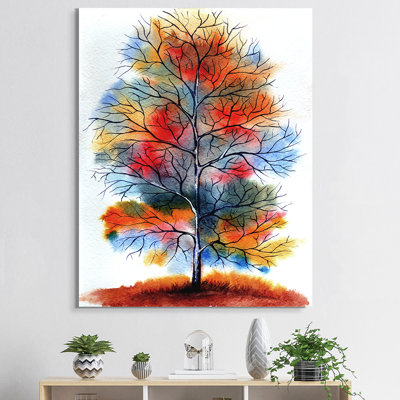 " Autumn Colored Forest Treescape XXIV " Painting Print
