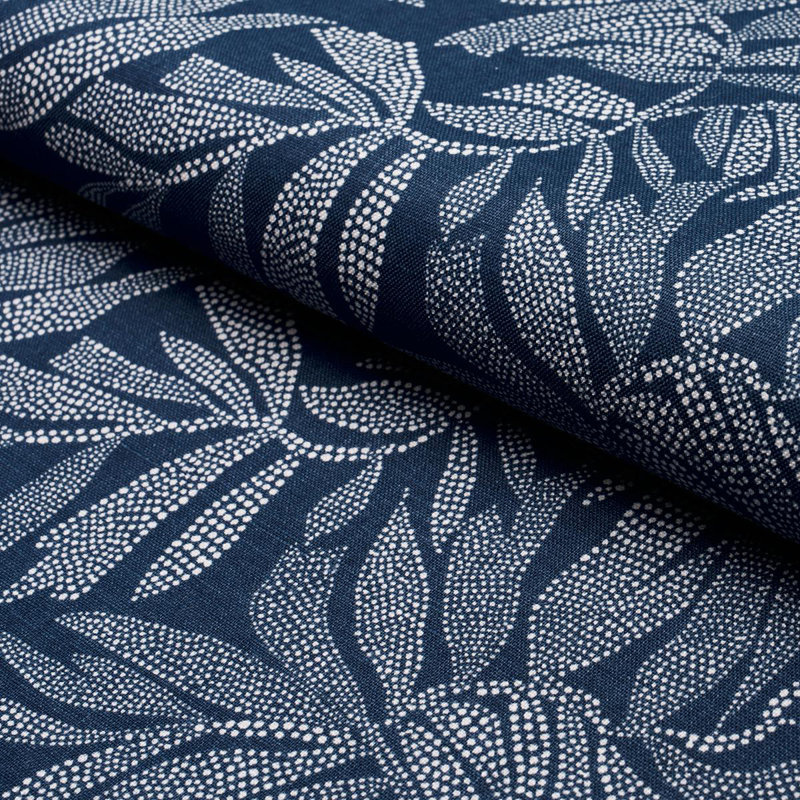 Schumacher X Johanna Ortiz Tayrona Palm Mosaic Fabric, Pacific Ocean Hues