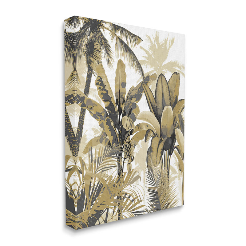 Art mural sur toile Tropical Palmer Layered Palms par Kristen Drew, H 40 po x l 30 po x P 1,5 po