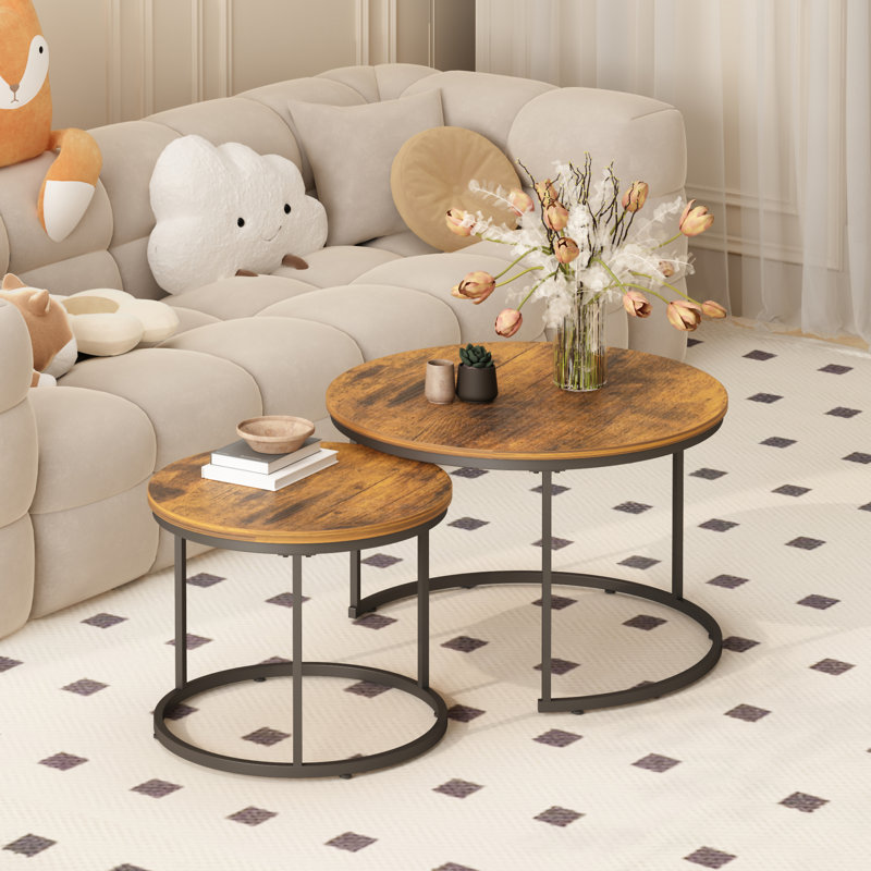 Ensemble de 2 tables basses gigognes