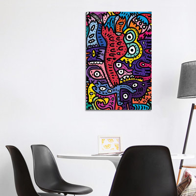 Graffiti Summer Monsters by Emmanuel Signorino - Wrapped Canvas Print