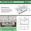 Évier de cuisine encastré en composite de granit blanc 33 po x 22 po avec cuve et accessoires-126634129
